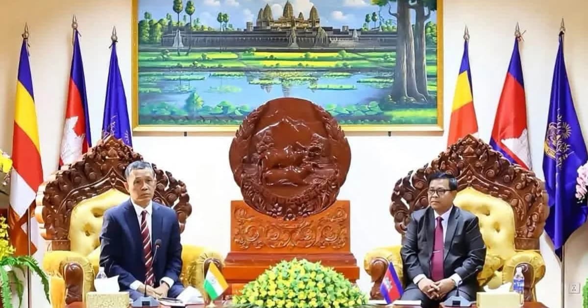 ឯកឧត្តម គង់ គឹមនី ទទួលជួបសម្ដែងការគួរសមជាមួយ ឯកអគ្គរដ្ឋទូតនៃសាធារណរដ្ឋឥណ្ឌា ប្រចាំកម្ពុជា