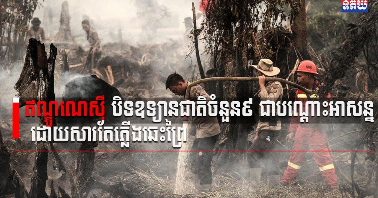 (Video inside) ឥណ្ឌូណេស៉ី បិទឧទ្យានជាតិចំនួន៩ ជាបណ្តោះអាសន្ន ដោយសារតែភ្លើងឆេះព្រៃ
