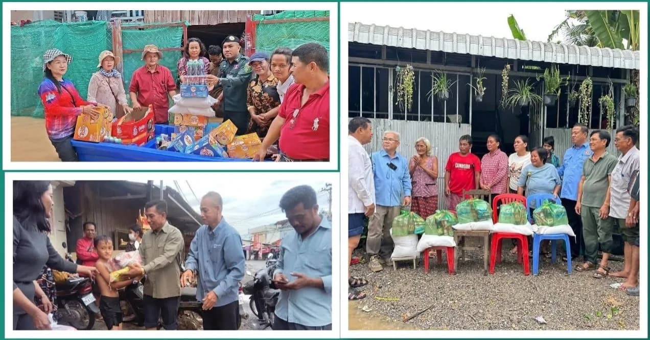 ក្រុមការងាររដ្ឋបាលក្រុងបាត់ដំបង បន្តតាមដានស្ថានភាពទឹកជំនន់